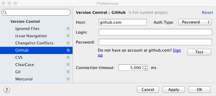 GitHub Preference